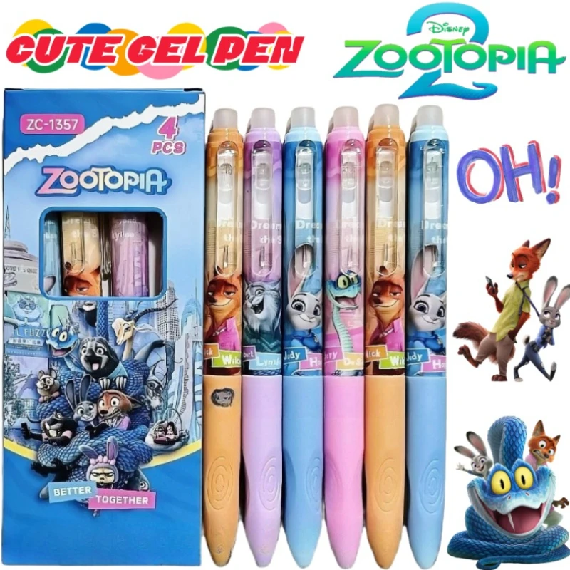 

Disney Zootopia Judy Hopps Nick Wilde анимация периферийные двумерные гелевые ручки студенческое тестовое оборудование для письма с ручкой-толкателем