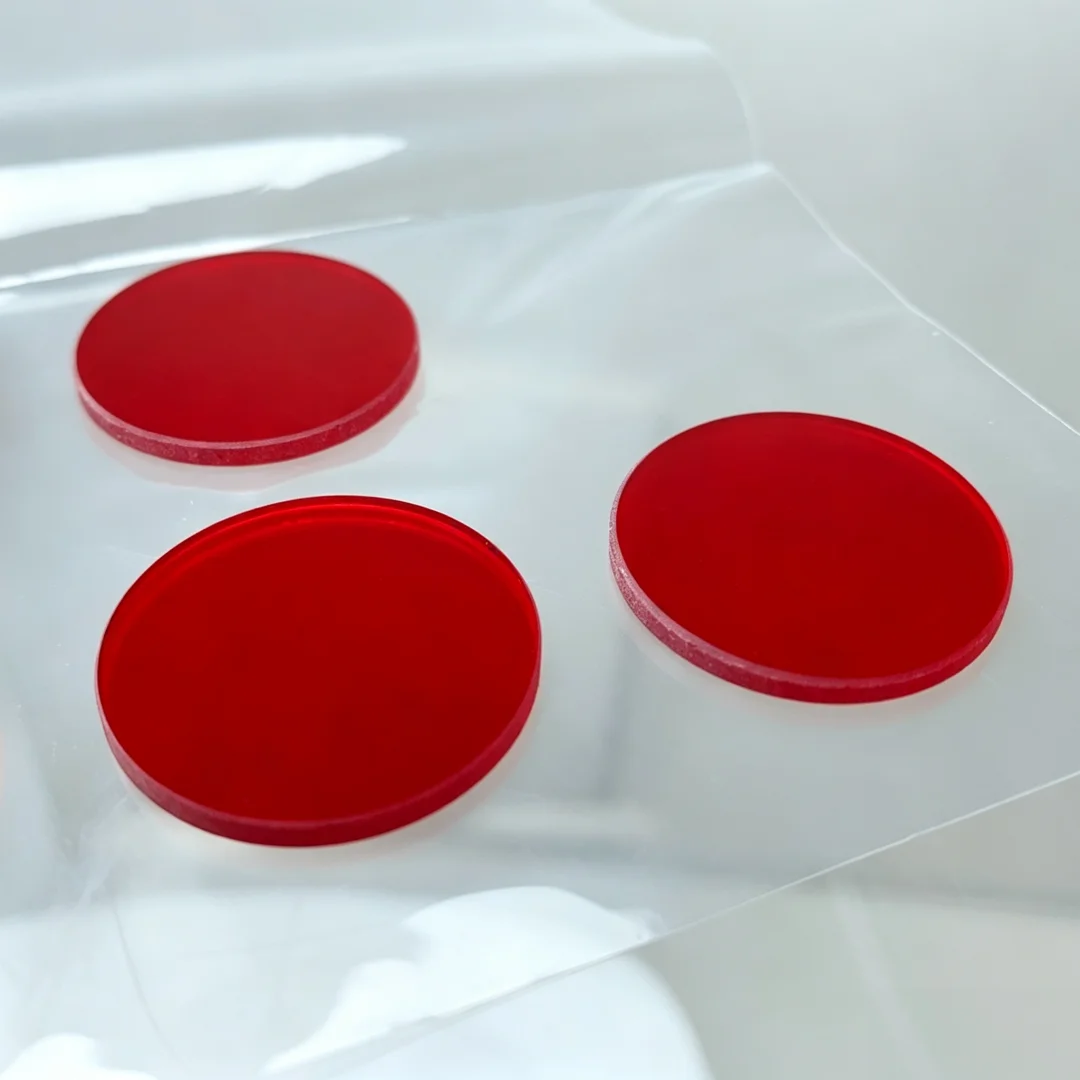 600nm Long Pass Filter Red Glass Cut-off Lens Post Transmit for Optical Experiment Image Detection Camera IR Modification HB600