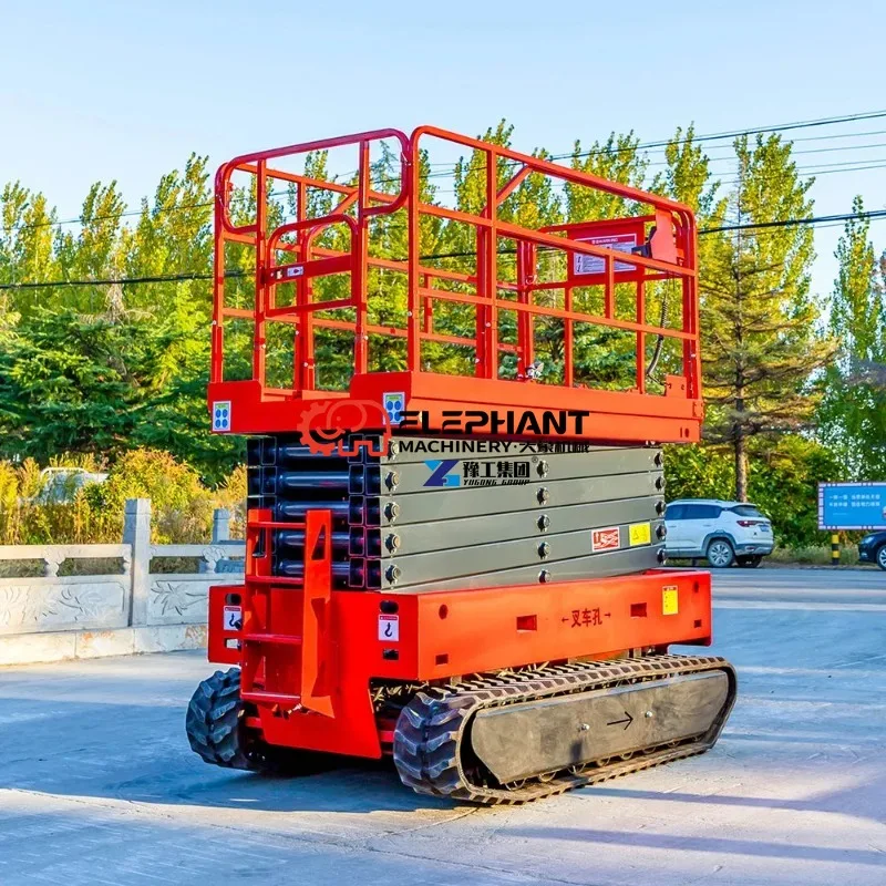 Best Price 6m To 12m Hydraulic Electric Scissor Lift Mobile Aerial Work Platform for Construction