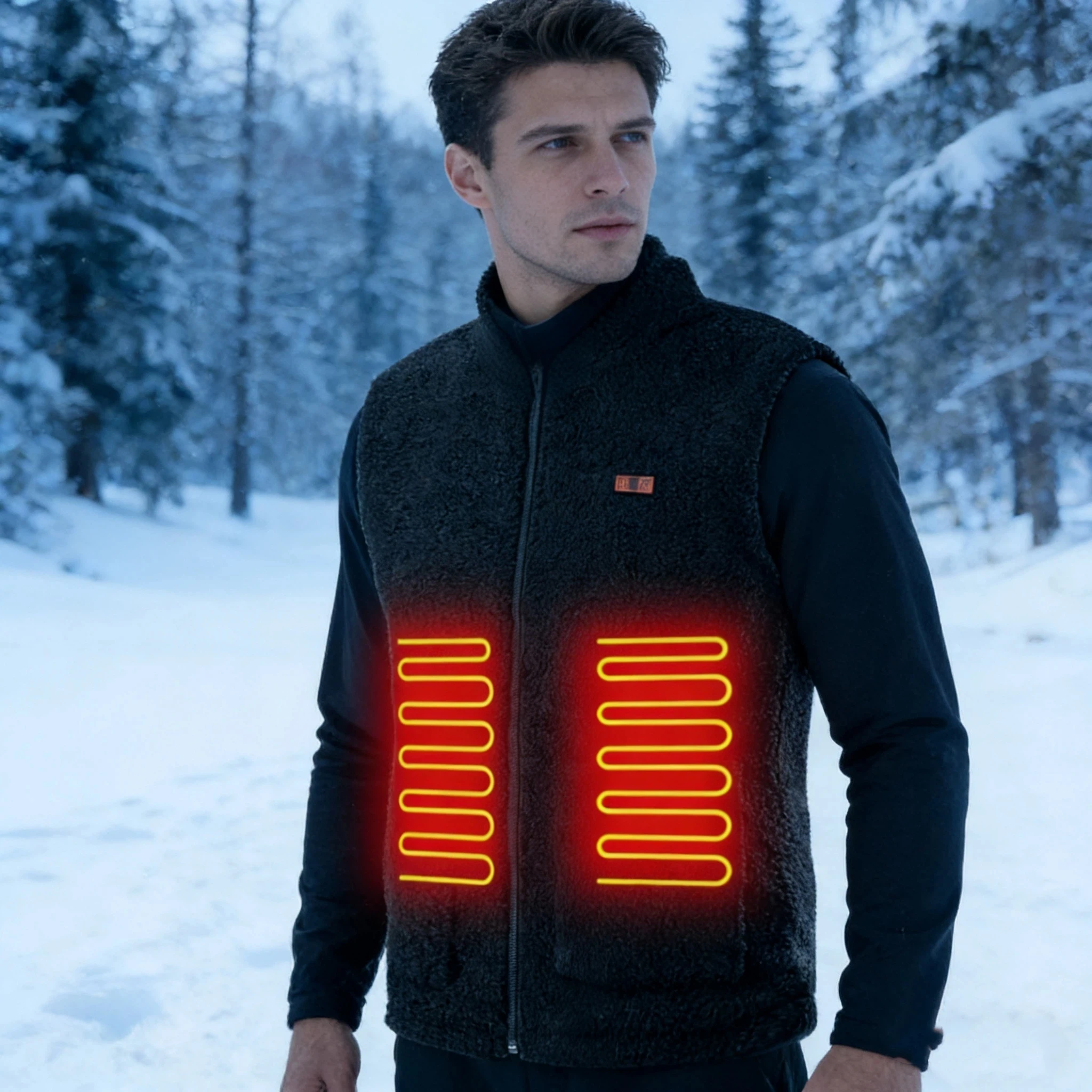 الرجال سترة التدفئة الذكية USB قابلة للشحن سترة ساخنة رجل سترة التدفئة الذاتية مع 3 مستويات درجة الحرارة سترة دافئة للجنسين الرياضة
