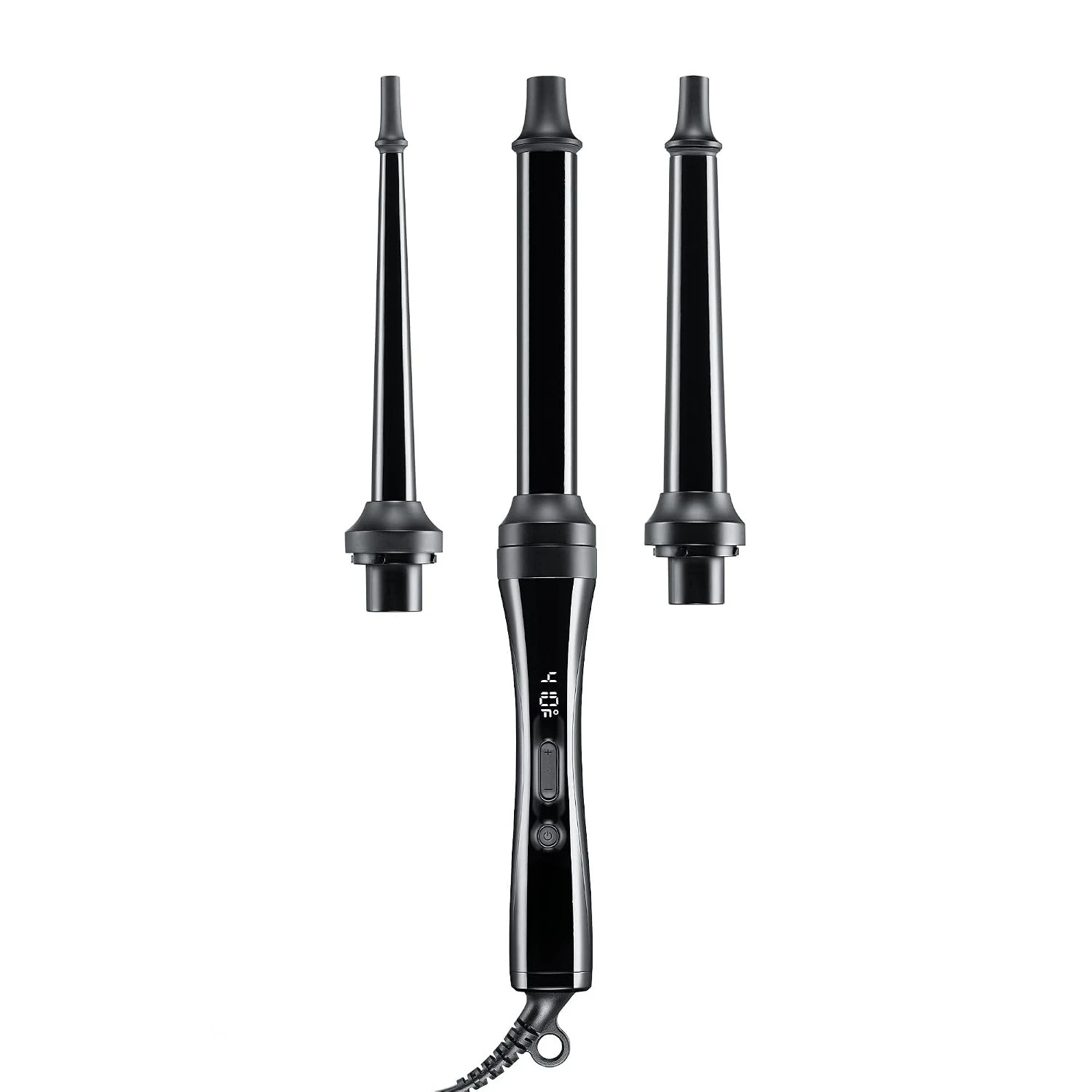 Unclipped 3-in-1 Ceramic Interchangeable Curling Wand, 3 Wands for Multiple Hairstyles