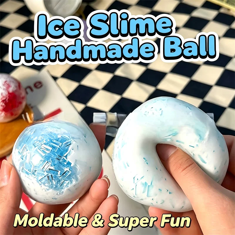 Balle sensorielle anti-stress à presser, effet bris de glace, à rebond rapide, jouet à confectionner soi-même, réfrigérable, pour la relaxation, cadeau pour adulte