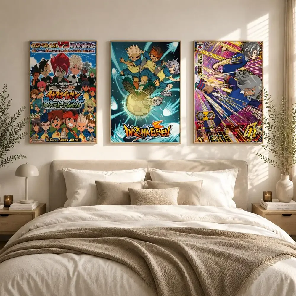 Inazuma Eleven Satin Cloth Poster HD art sticky wall waterproof home living room bedroom bar aesthetic decoration