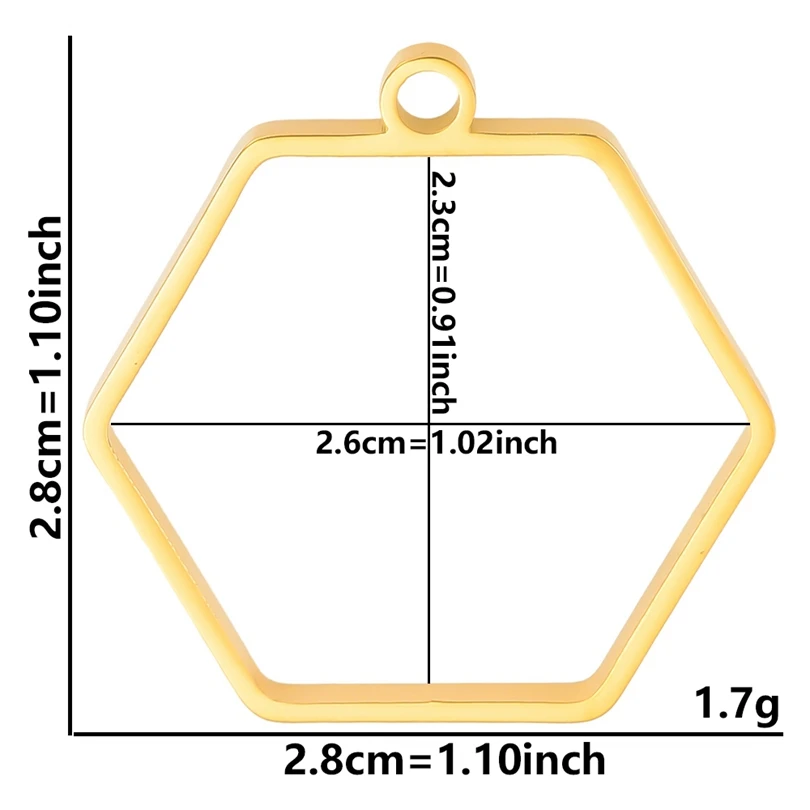 9Pcs Assorted Geometric Hollow Pressed Frame Pendant Molds