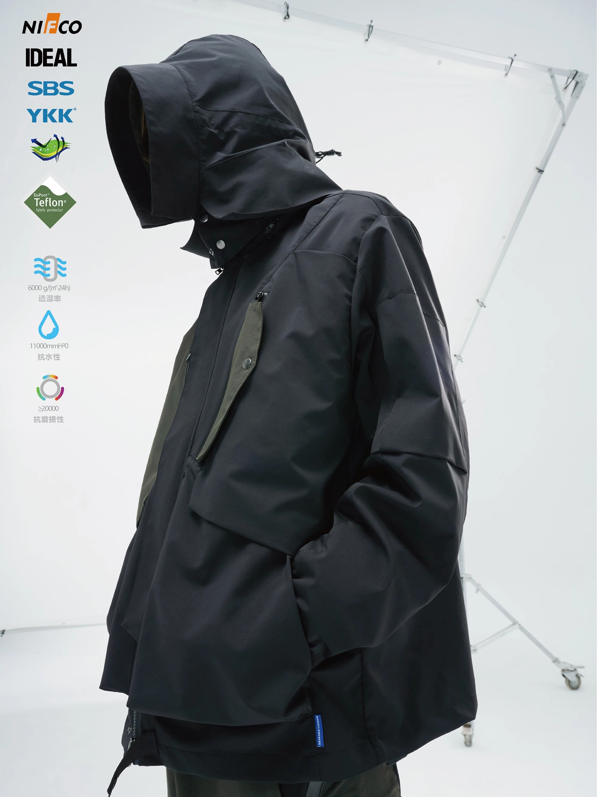 REINDEE LUSION 0141 2-IN-1 WATERPROOF RECONNAISSANCE JACKET TECHWEAR DARKWEAR STREETWEAR URBANOUTDOOR