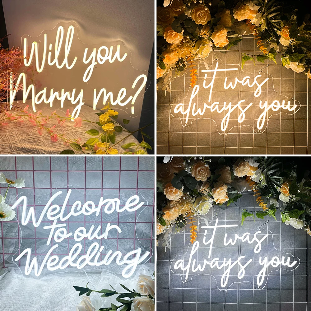 Ineonlife Always Forever Neon Sign Light Wedding Style Proposal Spersonalizowany prezent Led Party Bedroom Home Club Wall Decor