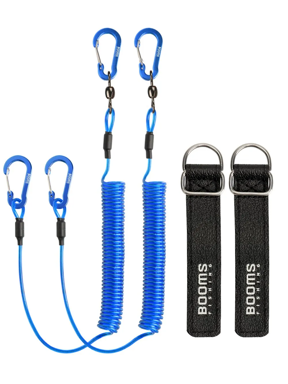 Booms Fishing T02RB1 Wędka Tether Łódka Kajak Łopata 2M Elastyczna smycz do narzędzi wędkarskich Pręty Pasek 4 sztuk/zestaw — zdjęcie 2