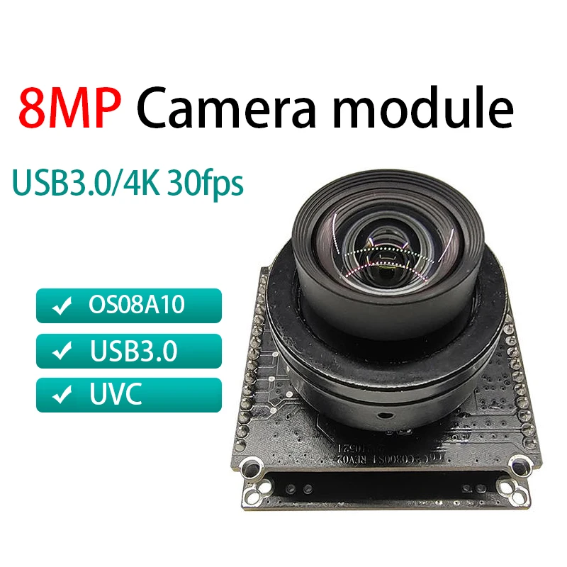 8MP camera module OS08A10 module H264 high-speed USB 3.0 driverless industrial camera 4K HD