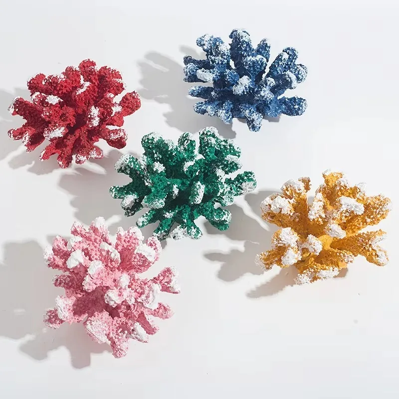 

10pcs Simulation Corallite Ornaments Aquarium Fish Tank Landscaping Decor Home Accessories Crafts Resins Coral Ornaments