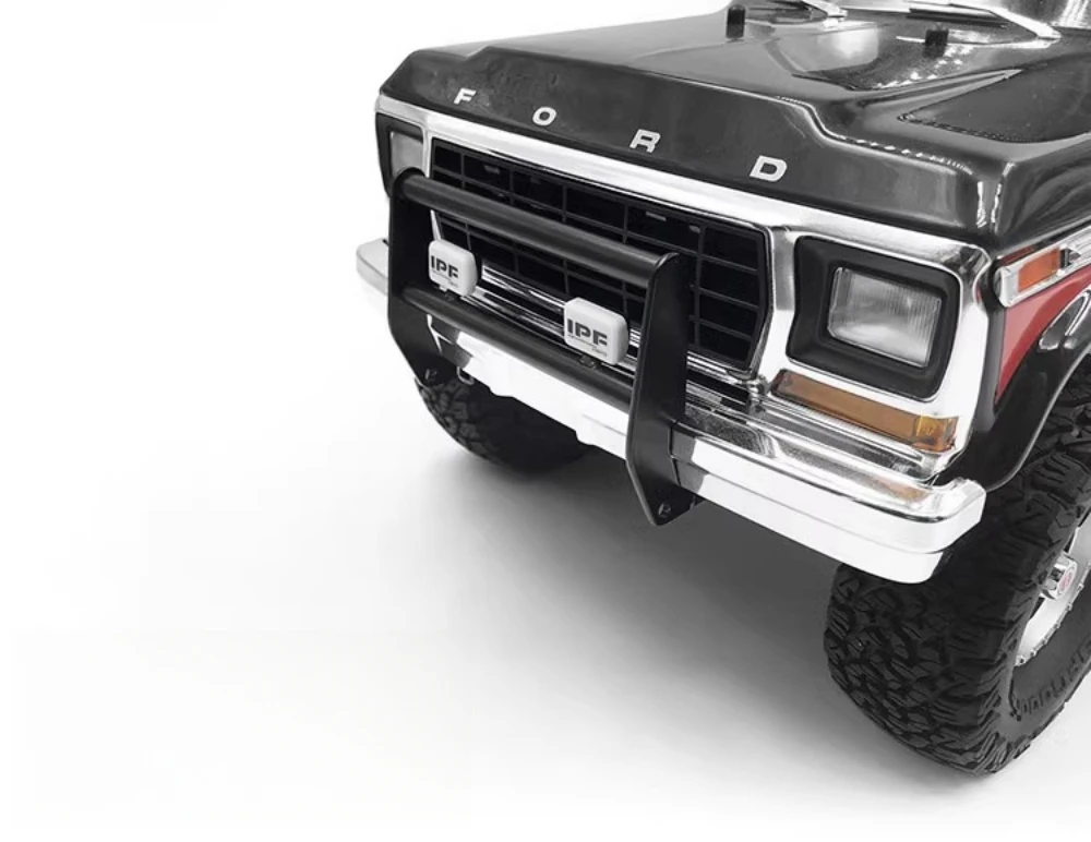 1/10 Ciężarówka gąsienicowa Metalowy kowbojski zderzak i światło pasuje do podwozia Traxxas trx4 1979 bronco Ranger xlt RC Car 1 10 Zabawka sterowana radiowo