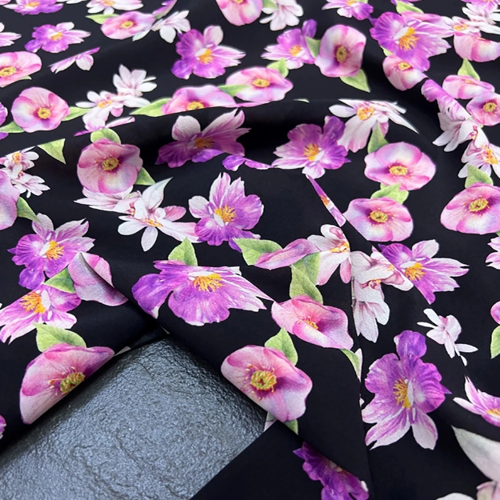 

Эластичный шелковый креп с принтом CISULI, 18 мм, ширина 140 см, материал из 100% чистого шелка, ткань или рубашка и платья