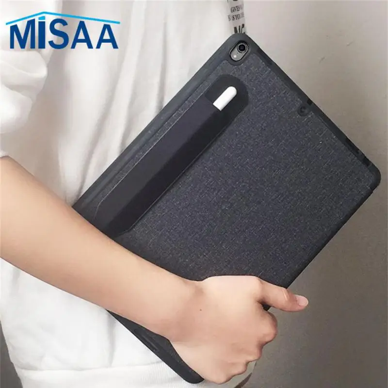 Pen Case Paste Small Black Home Storage Pencil Case Portable Light And Thin Dark Gray Office Supplies Pencil Case