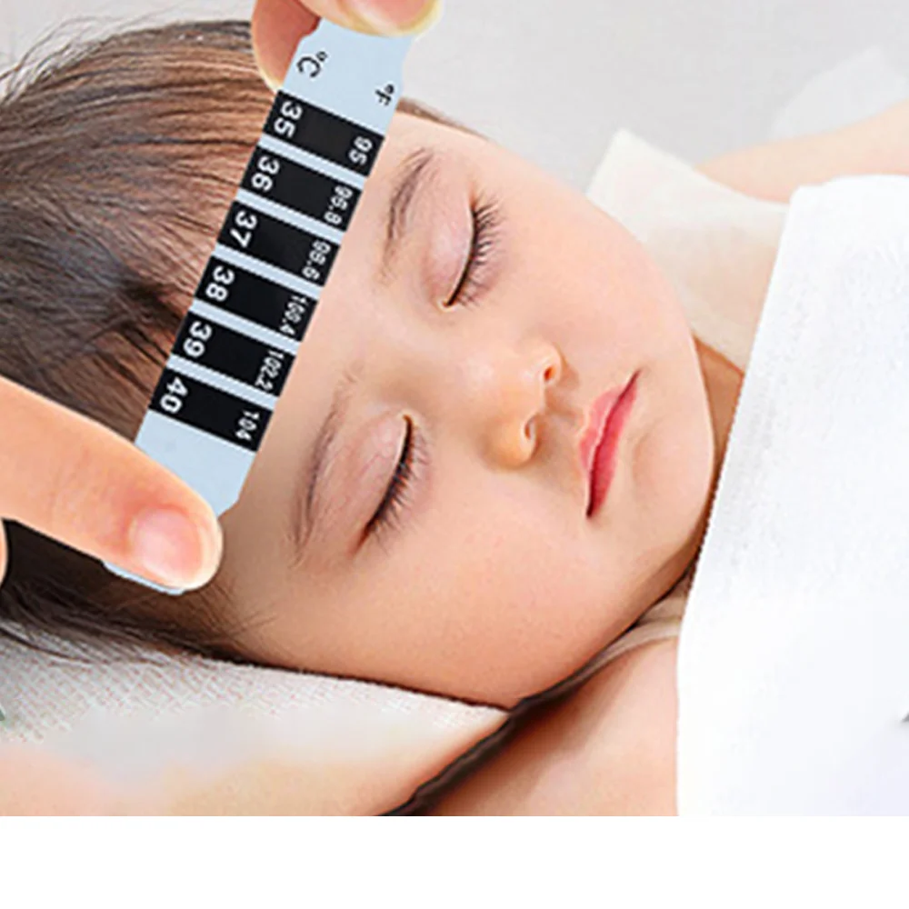 

5pcs indoor frontal temperature stickers, reusable temperature stickers, temperature measuring stickers color-changing liquid cr