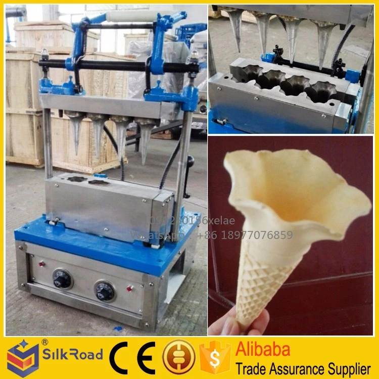 Wafer Coffee Edible Biscuit Cone Machine Semi-Automatic Ice Cream Waffle Cone Machine