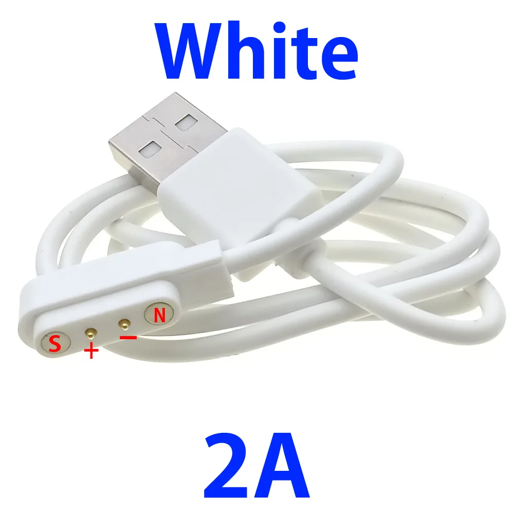 Emergency backup 2pin universal connected Magnetic Charger Cable wire for Smart Watch bracelet 2 Pin Distance 4mm Magnetic data