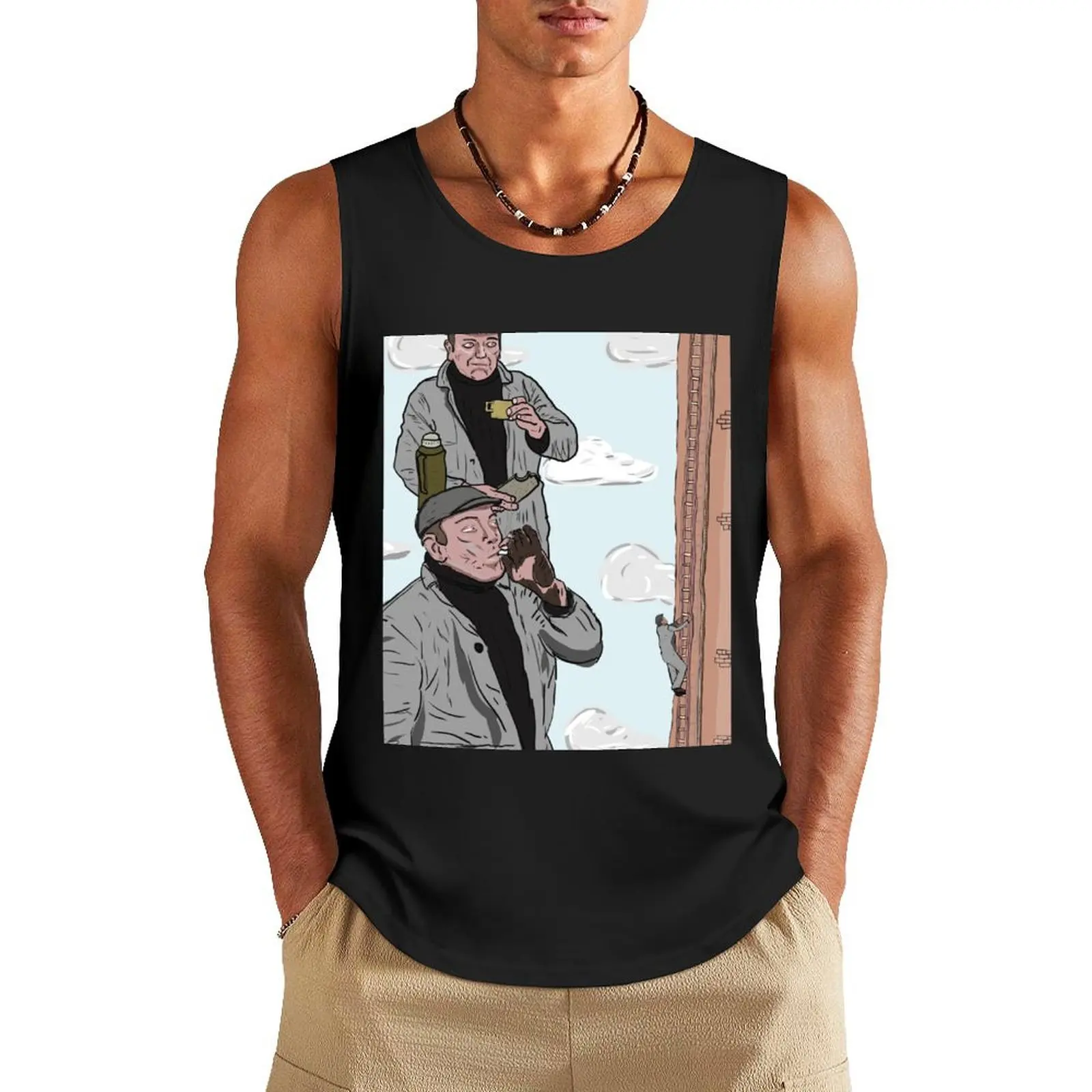 Fred Dibnah Trio Tank Top Vests sleeveless t-shirts for Men's gym