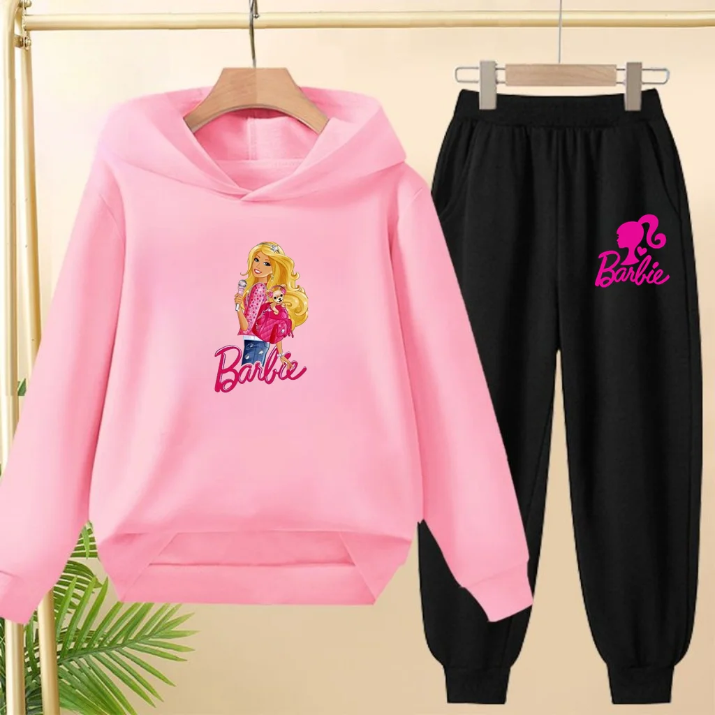 

Spring and Autumn Cute Girl Printed Pattern Children's Hoodie Set Sweatshirt and Pants 2-piece Sportswear Set for Boys and Girls