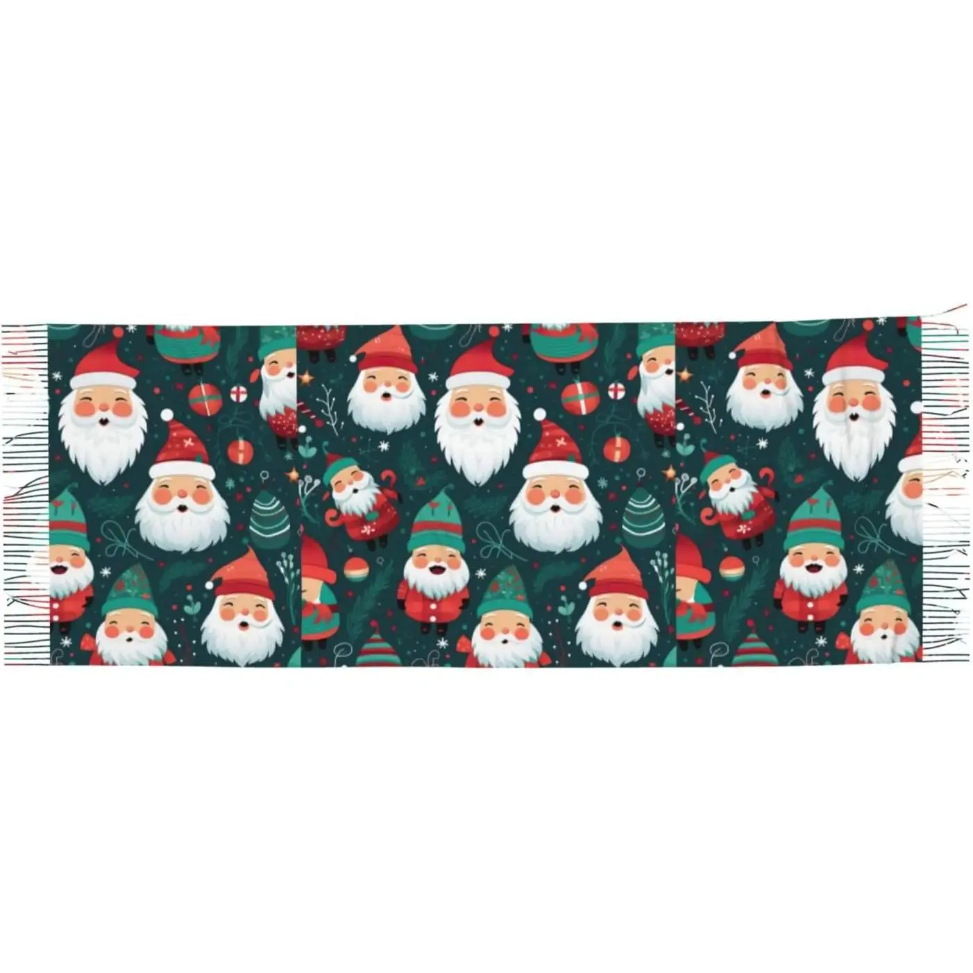 

Уютный мягкий рождественский праздничный шарф с кисточками и принтом, кашемировое большое одеяло, шаль, шарф для женщин, осенне-зимние подарки, повседневные путешествия