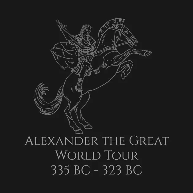 Alexander The Great World Tour - Ancient Greek T-Shirt. Premium Cotton Short Sleeve O-Neck Mens T Shirt New S-3XL