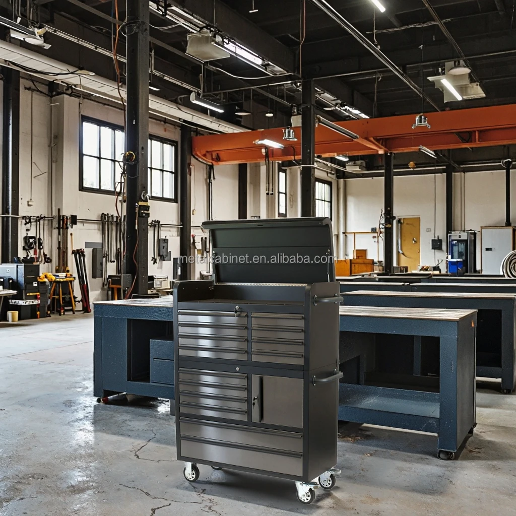 41-Inch 14-Drawers Rolling Tool Cart Top Chest Box Customizable OEM Option Practical Storage Cabinets