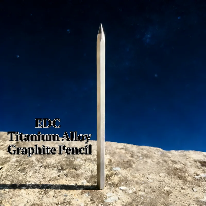 Titanium Alloy Mechanical Pencil | Erasable Alloy Lead | Long-Lasting Writing | EDC Metal Pen