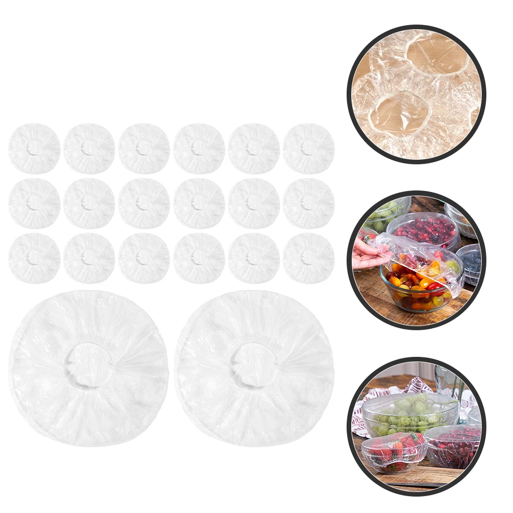 

250pcs Elastic Bowl Covers Food Storage Containers Stretch Lids Fit 35x35cm Reusable Plastic Wrap Lightweight Portable Kitchen
