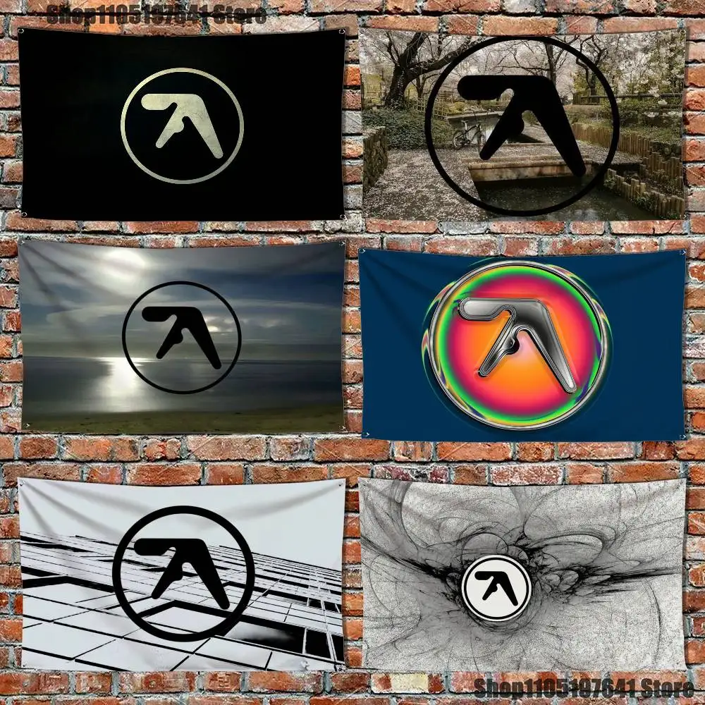 Logo Art A-Aphex T-TwinS Flag Tapestry Banner For Bedroom Outdoor Living Room Restaurant Bar Wall Decor Party