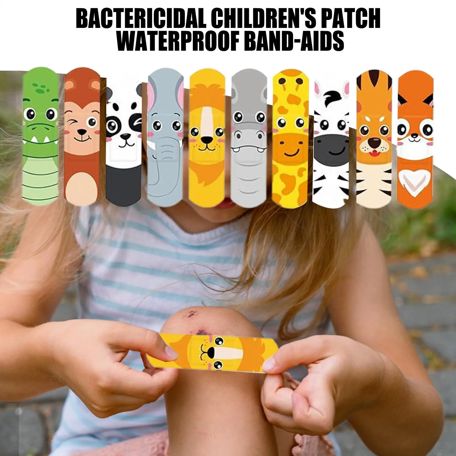 Bandages protecteurs pour enfants, 50 pièces, bandes protectrices avec motifs d'animaux mignons, bandage imperméable pour soins des plaies, pour coupures et éraflures mineures