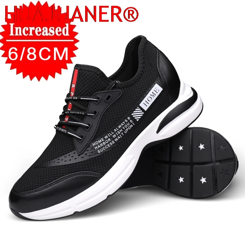 

Мужские кроссовки-сникеры с увеличением роста, дышащие, с невидимой внутренней вставкой для увеличения роста на 6/8/10 см, удобные спортивные туфли