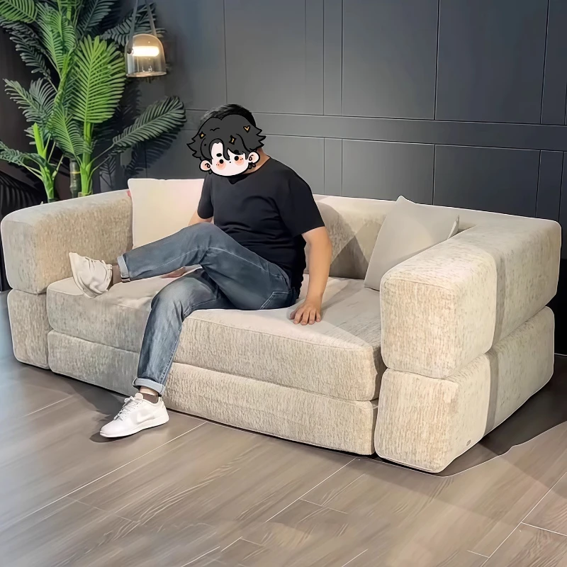Tatami Recliner Sofa Luxury Armchair Modern Home Vacuum Compression Fabric Sofa Bed Folding Living Room Lazy Couch Furniture