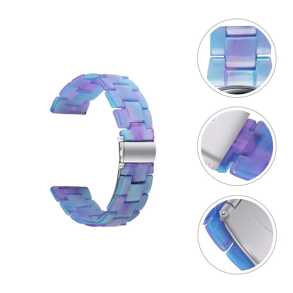 

1 шт. Декоративный ремешок для часов из смолы, легко устанавливаемый, с двойной застежкой, совместимый сменный ремешок для часов