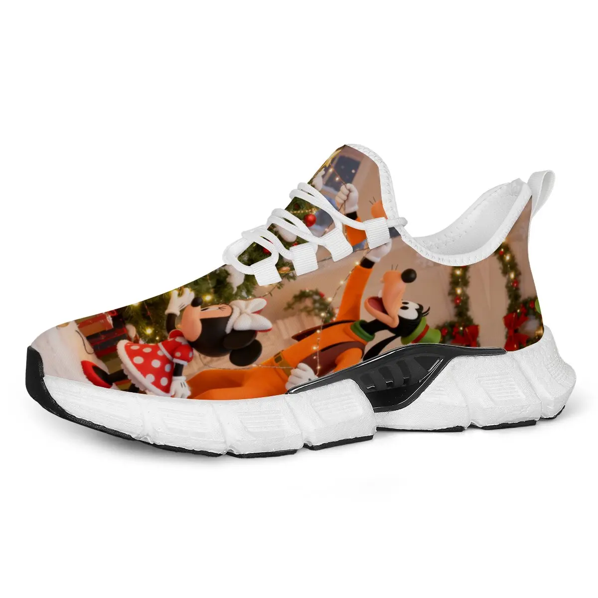 أحذية رياضية كاجوال قابلة للتنفس من ديزني لعيد الميلاد ميكي ميني جوفي، أحذية رياضية خفيفة الوزن للرجال في الهواء الطلق