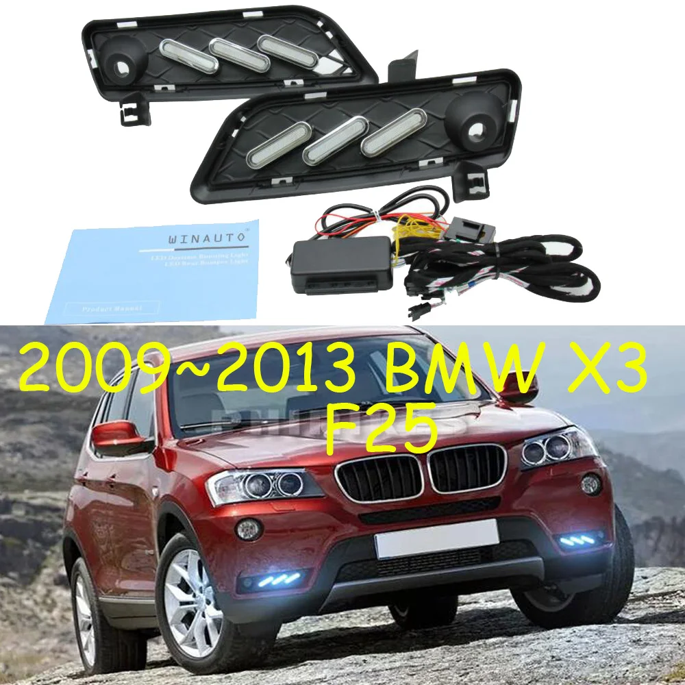 

car styling headlight for BMW X3 daytime light F25 2009~2013y DRL car accessories LED headlamp for BMW X3 fog light