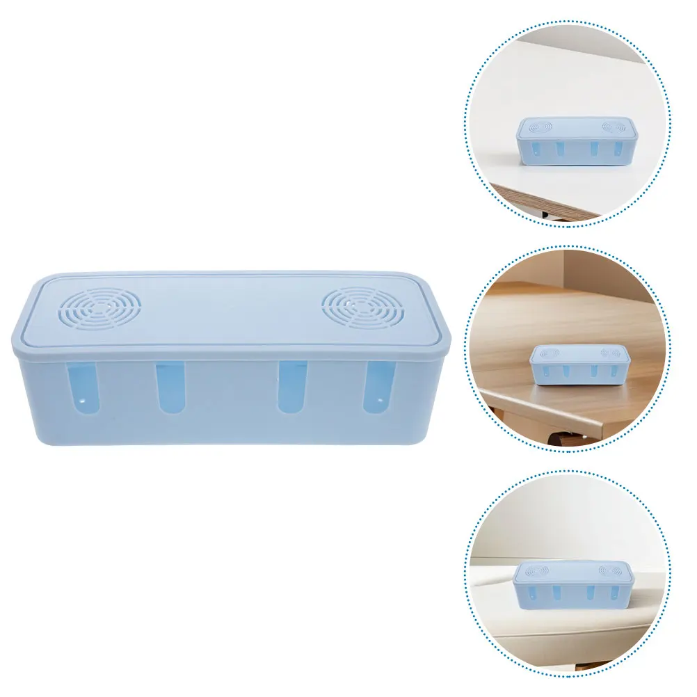 

2PCS High Capacity Cable Organizer Box Desk Cord Management Storage Bins for Power Cords Chargers