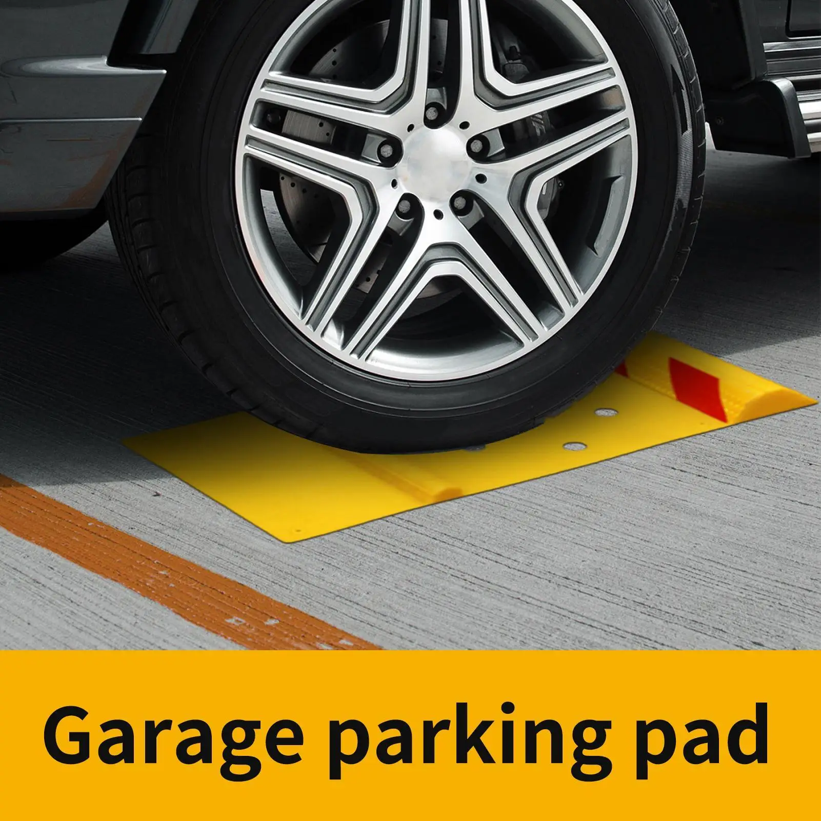 Parking Mat Wheel Stoppers Anti-Slip Parking Aids High Visibility Wheel Stabilizer Guides Stops for Automotive Sedan SUV Vehicle