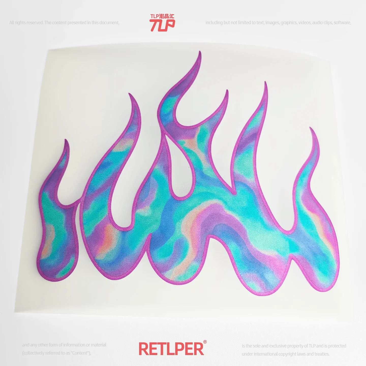 Retlper Hollow-Out Car Sticker Original Rising Flame Sunset New Chinese Style Traditional Waterproof Flat for Car/Moto