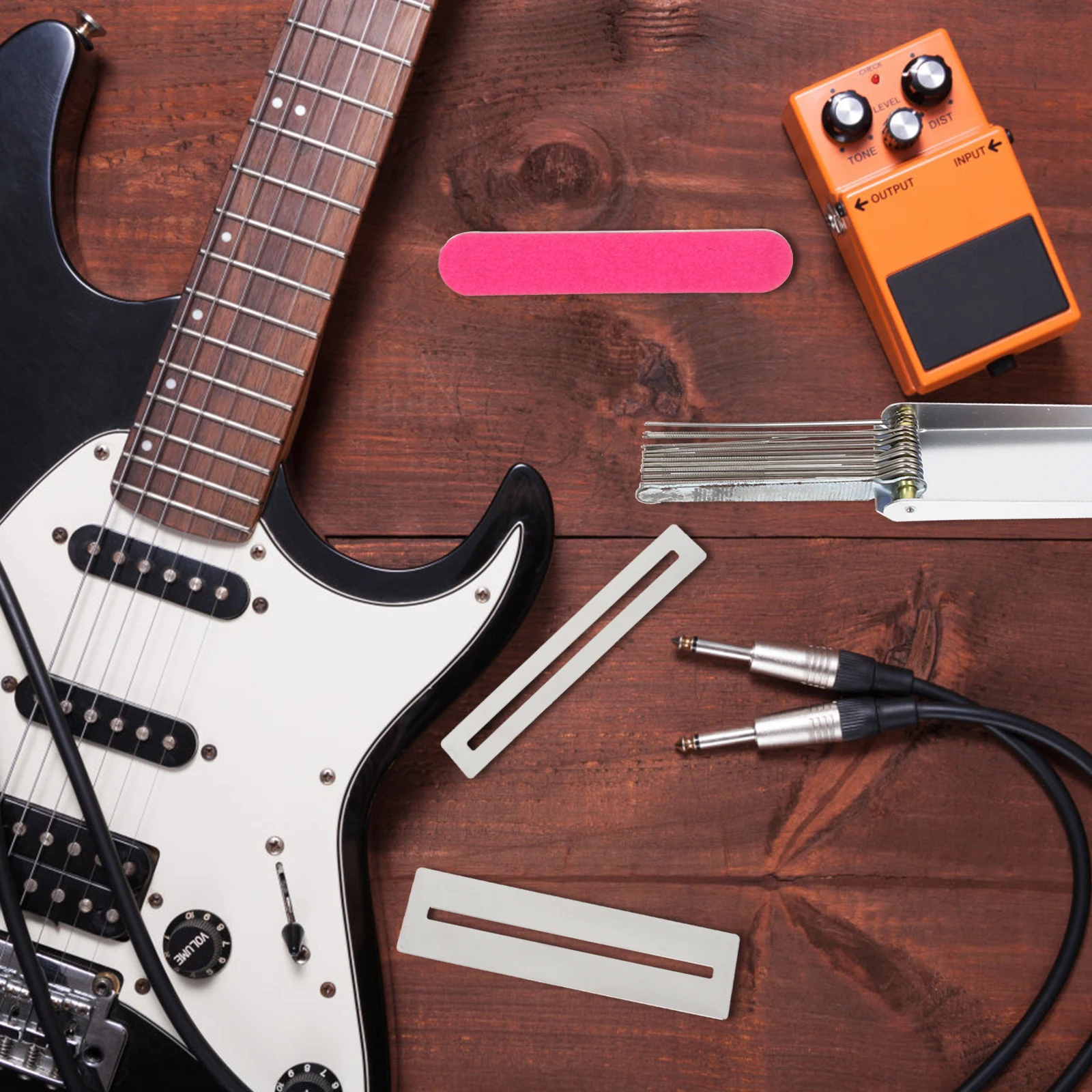 

1Set Guitar Repair Tool Kit Stainless Steel Polished Gaskets Guitar Fret Files Sanding Tools for Stringed Instrument