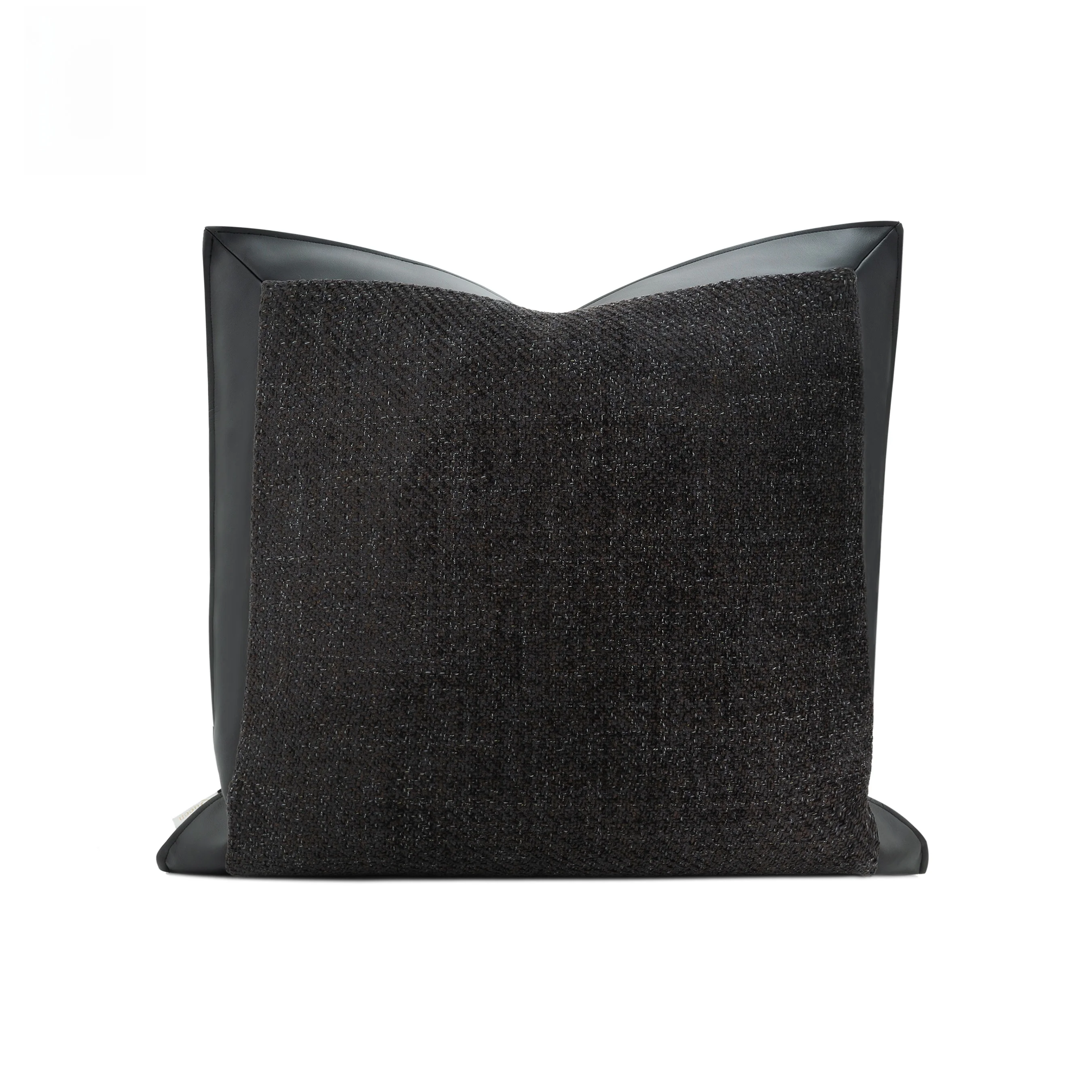 

Black Leather Pillow Modern Simplicity for Hotel Showroom Sofa Living Room High End Feel Bed Headrest Customizable