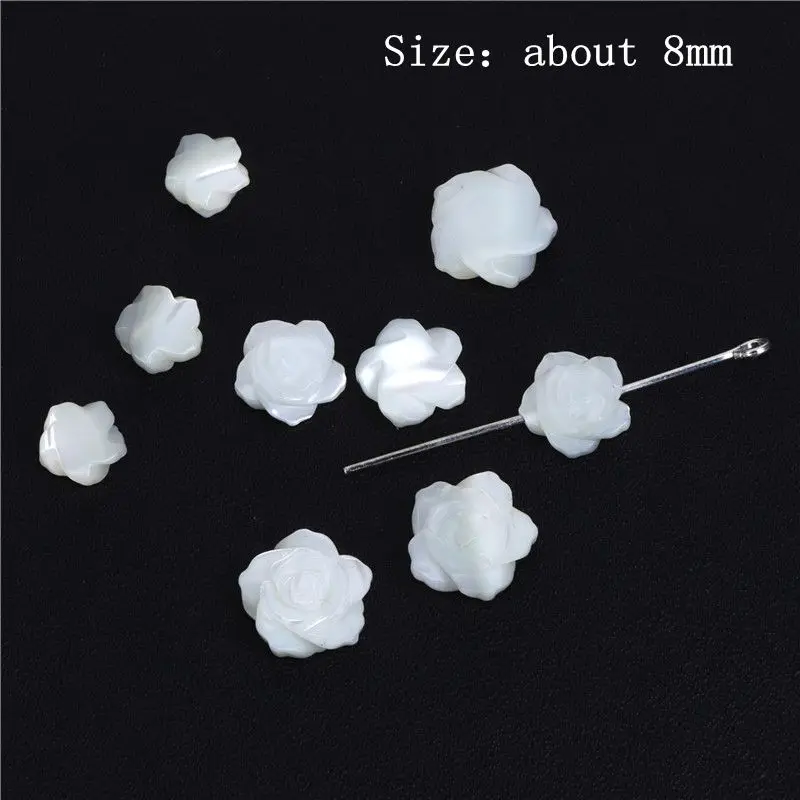 High Quality Shell Charms  Natural Carved Mother of Pearl Flower Shell Pendant Beads for DIY Necklace Jewelry Making Findings