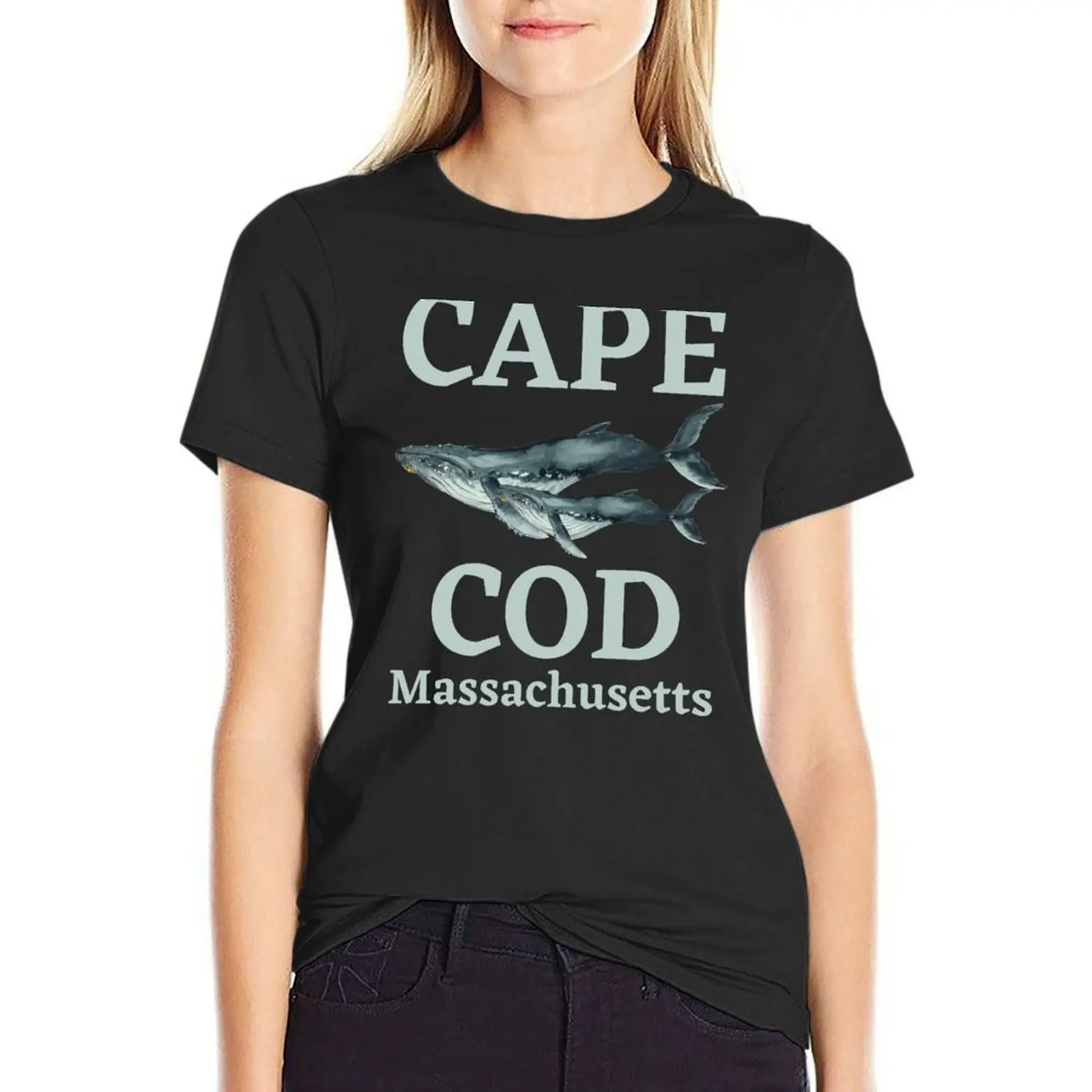 Cape Cod Humpback Whales T-Shirt aesthetic clothes plus size tops lady clothes kawaii clothes Women's t-shirt