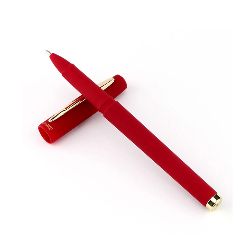 Baoke 0,5/0,7/1,0 mm großes Fassungsvermögen, Signaturset, antibakterieller Stift, schwarzer Carbon, Büro-Neutral-Tintenroller, Business-Nachfüllung – Detail 5