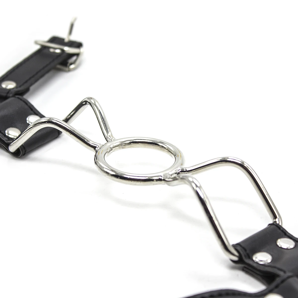 Thierry Head Harness Bondage  Open Mouth Metal O Ring Gag, Fetish SM Bondage Restraint Adult Games Products Sex Toys for Women