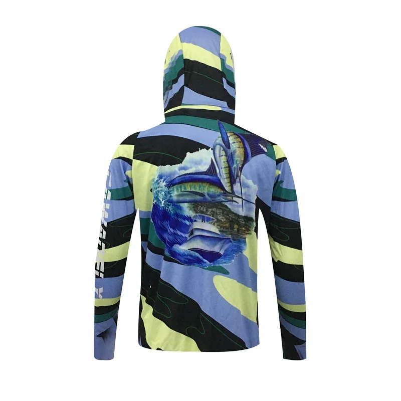 High Quality Custom Print Sublimation Fishing Wears Clothes Uniform Long Sleeve Fishing Jerseys Shirt For Outdoor Sports