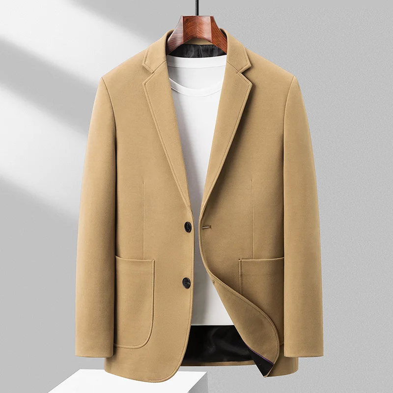 

Блейзер, новый мужской модный деловой свадебный джентльменский матовый гладкий тканевый однотонный повседневный блейзер для похудения, банкетный блейзер