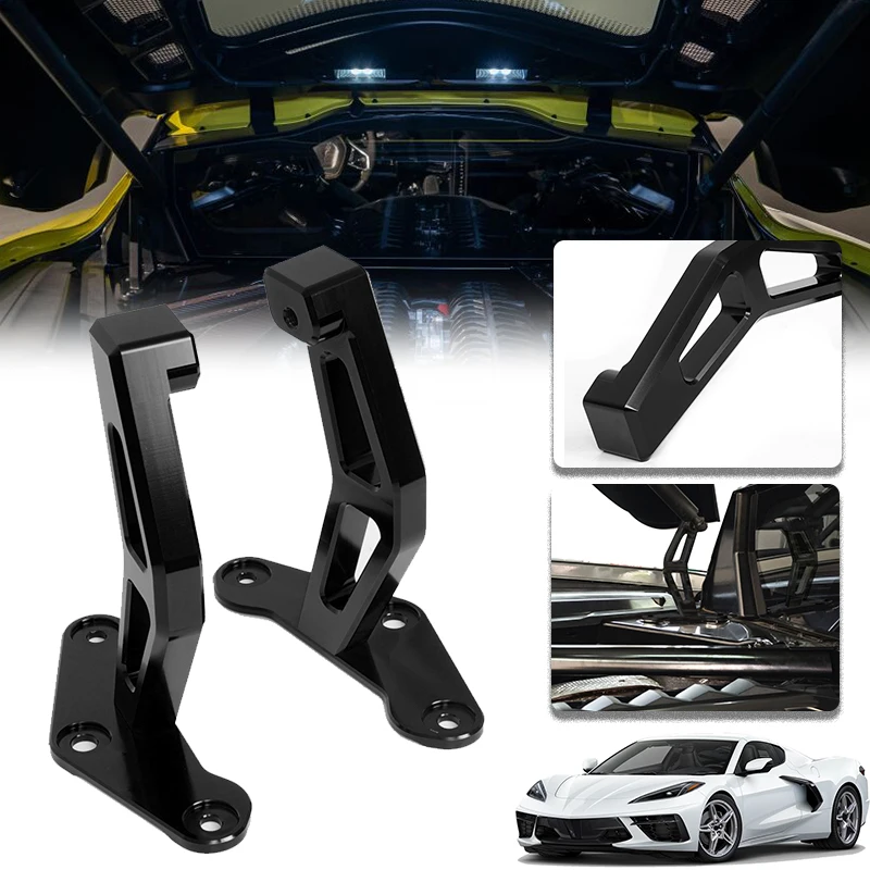 High Quality Glossy Black/Red Rear Hatch Supports Holder Brackets Fit For Corvette C8 Coupe Stingray Z51 Z06 ERay