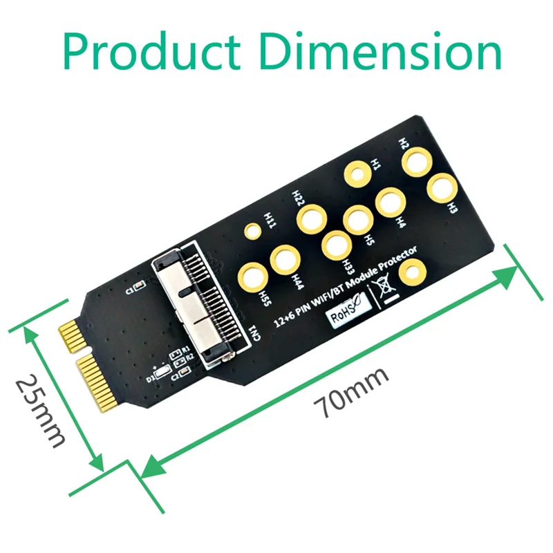 Leading-12+6 Pin Wifi Bluetooth Module Protector Adapter For BCM94360CD BCM94331CD BCM94360CS BCM94360CS2 BCM943224PCIEBT2 Easy