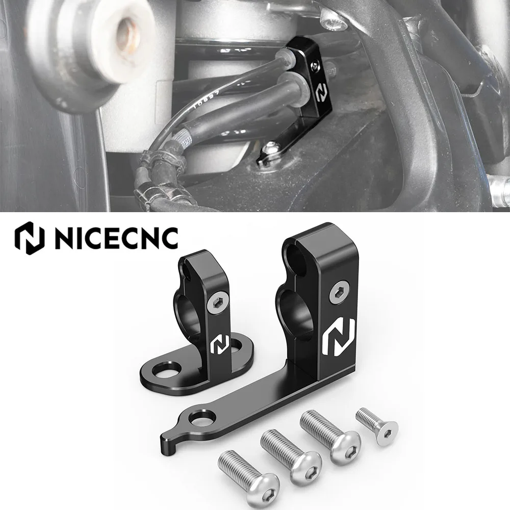 NICECNC For Yamaha Tenere 700 2019-2024 Motorcycle Rear Brake Line Hose Clamp For Yamaha Tenere 700 World Raid 2022