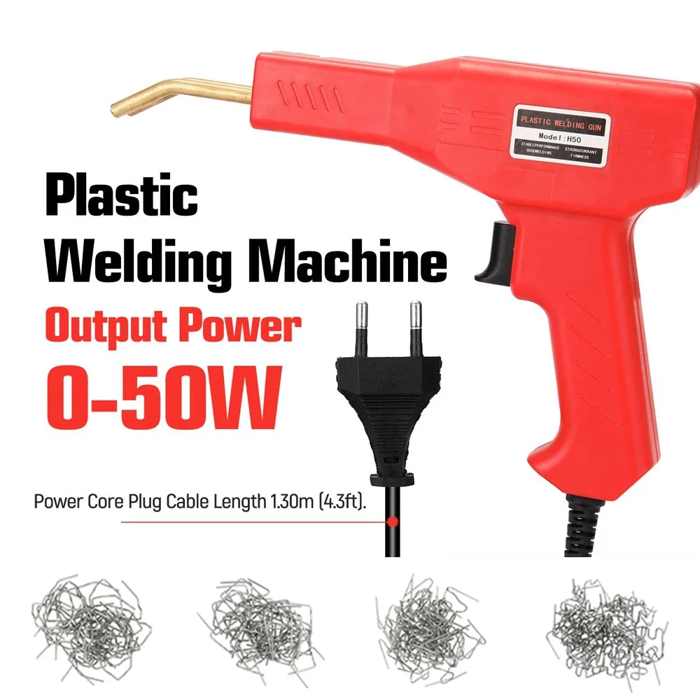 Plastic Welder With Soldering Smoother Iron Kit 50W Fast Heating Plastic Welding Machine Repair Tool Car Crack Repair