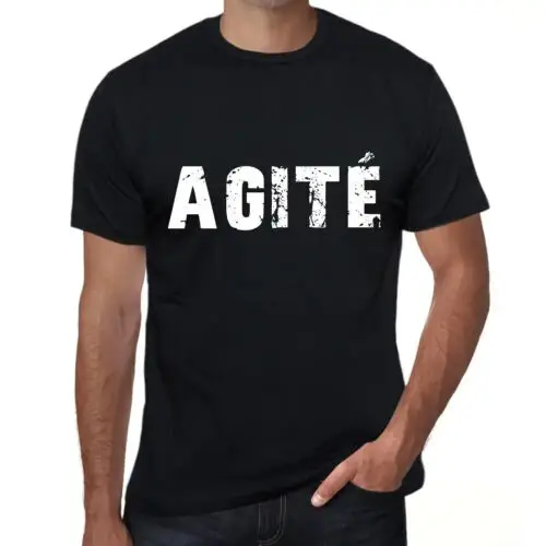 ULTRABASIC Homme Tee-Shirt Agité Agité T-Shirt Graphique Éco-Responsable