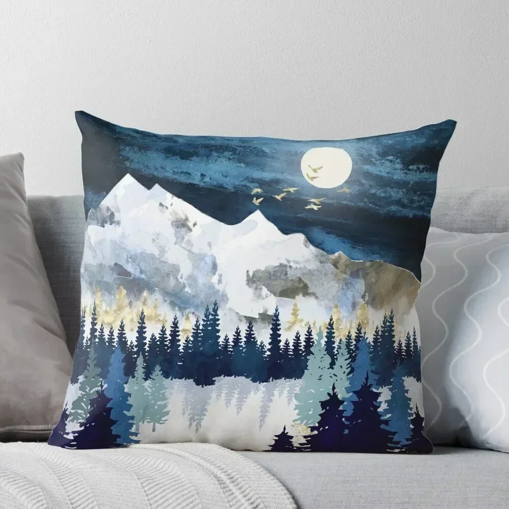 

Moonlit Snow Throw Pillow Sofas Covers Covers For Sofas Christmas Pillows Cushion Cover Set pillow